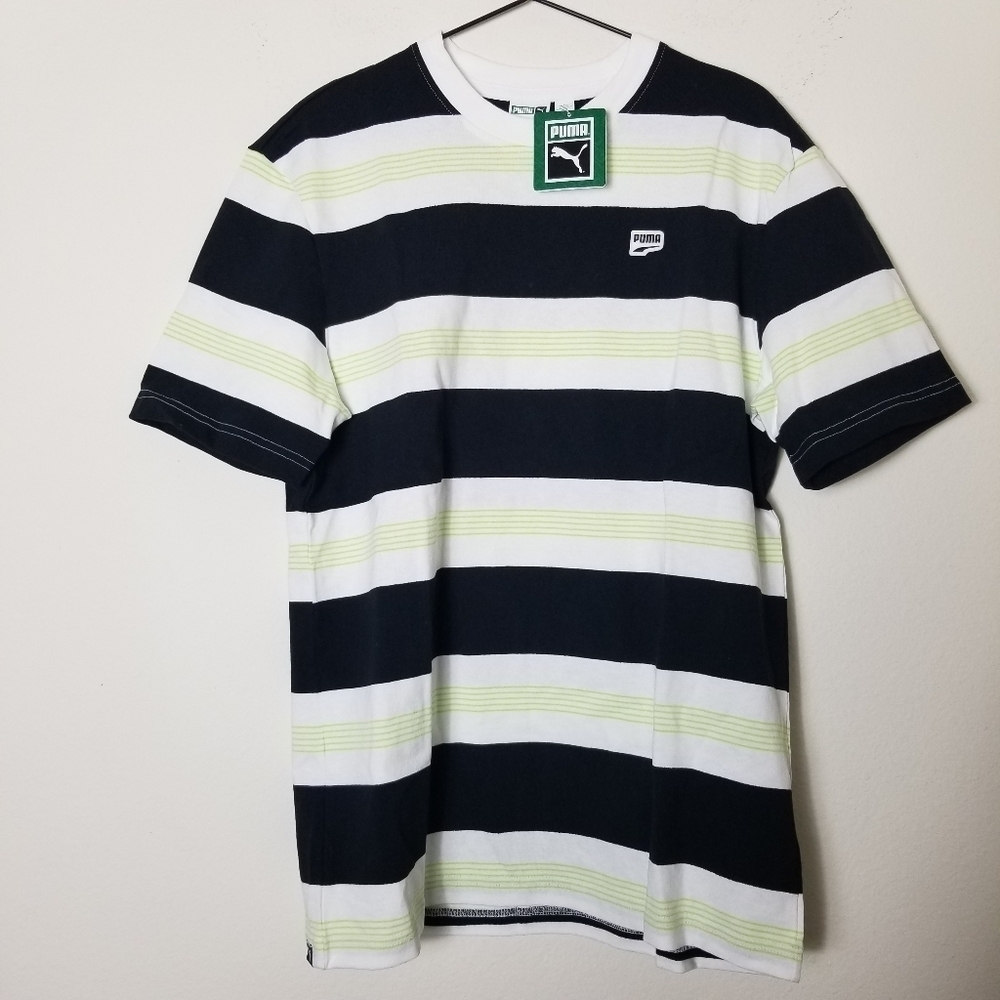Puma Downtown Stripe Black & White Shirt - Picture 5 of 7